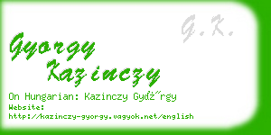 gyorgy kazinczy business card